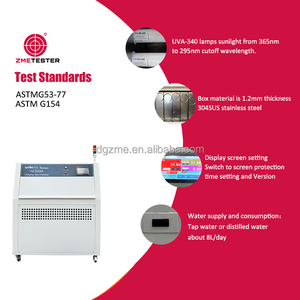 ZME ISO 4892-1 UV-Bewitterungs prüf kammer ausrüstung Stoff-Sonnenstrahl ungs simulator mit 1 Jahr Garantie - Product Image 3