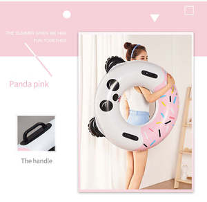 Venta caliente inflable PVC adultos y niños flotante redondo doble Airbag anillo de natación para piscina de verano - Product Image 2