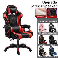 Chaise de Jeu d'Ordinateur Économique et Moderne en Cuir Confortable pour Salle de Jeux