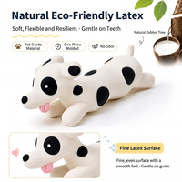 Jouet à mâcher en latex pour chien tacheté, jouet interactif résistant aux morsures et qui couine pour chiens de petite, moyenne et grande taille