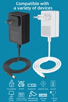 Chargeur d'alimentation HNT ODM en gros 24W avec câble de 1,2 mètre, 12V 2A, prise DC UE/US de haute qualité pour lecteur LED, caméra