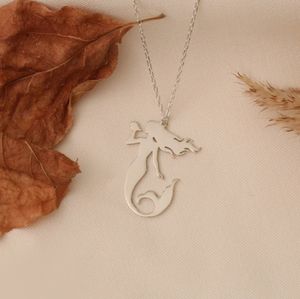 Alla moda 316L collana sirena in acciaio inossidabile <span class=keywords><strong>regalo</strong></span> per il suo unico <span class=keywords><strong>regalo</strong></span> di <span class=keywords><strong>anniversario</strong></span> per bambini collana <span class=keywords><strong>regalo</strong></span> per amante sirena - Product Image 4