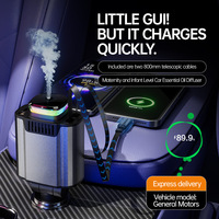 Cargador de Coche Multifunción 6 en 1 con Carga Súper Rápida de 120W, Aromaterapia y Luz Ambiental de Cielo Estrellado