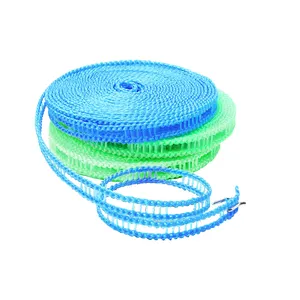 Portable Travel Camping Clothes Drying Rope Nylon Clothesline Windproof Clothes Line with Hooks for Indoor Outdoor Laundry