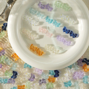 Perles de verre arc en gros bricolage perles de verre transparentes arc pour la fabrication de bijoux, accessoires de chaîne de cheveux et de téléphone - Product Image 1