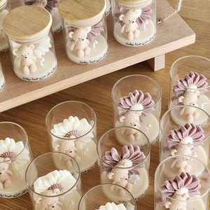 Velas Aromáticas Personalizadas de Matti, con Diseño de Oso y Flores, Fragancia Floral y Oso Rosa, para Recuerdo de Bautizo, Regalo de Cumpleaños - Product Image 5