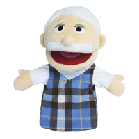 Marionnette en peluche familiale pour enfants, apprentissage précoce, poupée ventriloque pour enfants pour les spectacles de narration, poupée ventilateur faite à la main