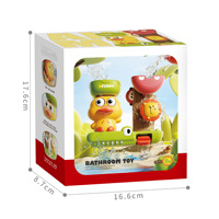 Jouet de bain rotatif en plastique pour bébés et enfants, avec ventouse, en forme de canard jaune, pour le jeu aquatique transfrontalier, 0-24 mois, dessin animé, unisexe