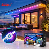 Lampu Luar Ruangan RGB Pintar Permanen dengan Kontrol Jarak Jauh via Aplikasi, Sinkronisasi Musik, Tahan Air IP67 untuk Dekorasi Natal di Atap Rumah