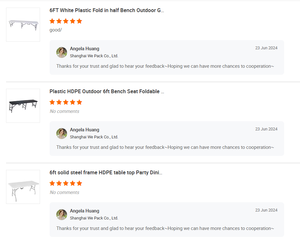 Bàn ăn gấp bằng nhựa HDPE 6FT, nhẹ, dùng được trong nhà và ngoài trời, có <span class=keywords><strong>4</strong></span> chân kim loại - Product Image 3