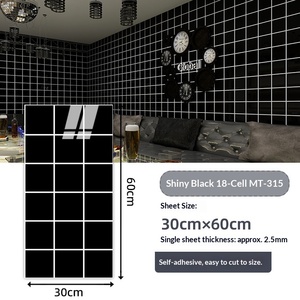 Pegatinas de Pared Autoadhesivas con Diseño de Cuadrícula, <span class=keywords><strong>Imitación</strong></span> de Azulejos, Impermeables, Resistentes a la Humedad, Antibacterianas, Resistentes al Aceite, de <span class=keywords><strong>PVC</strong></span>, Diseño Moderno para - Product Image 6