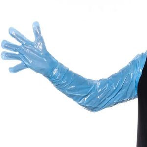 100 piezas <span class=keywords><strong>Boer</strong></span> cabra ganado Touchntuff guantes A.I plástico largo brazo longitud veterinario puño guante - Product Image 1