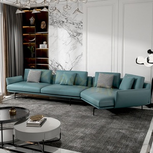 Ensemble de canapés pour salon Xuanzhen, meubles de salon, canapé italien moderne pas cher en forme de L, canapé <span class=keywords><strong>convertible</strong></span> en cuir nordique pour salon - Product Image 6
