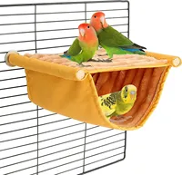 Hamac pour oiseaux amovible et lavable, nid suspendu double couche, lit balançoire, abri d'hiver, maisonnette jouet pour perruche