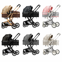 Poussette Bébé Pliable à Dossier Réglable, Poussette Haute avec Nacelle Bidirectionnelle pour Nourrisson