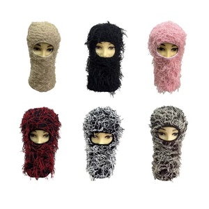 Balaclava en tricot unisexe, chapeau jacquard, style européen et américain, hip-hop, automne-hiver, cyclisme en plein air, chaud pour adulte - Product Image 2