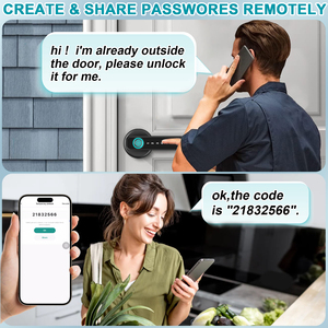 Camakt 2025 Mô hình màu đen tuya BLE an ninh thông minh Điện tử Keyless cửa xử lý khóa phòng trong nhà với đám mây dữ liệu lưu trữ tùy chọn - Product Image 5