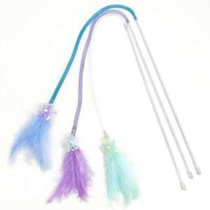 ของเล่นแมวแบบแท่งยาว พร้อมกระดิ่งและขนนก ทนทานต่อการกัด ของเล่นแมวแบบมีปฏิสัมพันธ์ ขายส่งจากโรงงาน - Product Image 1