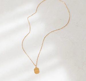 Aangepaste Gegraveerde 18K Vergulde Roestvrij Staal Ketting Vierkante Spirituele Woord Sieraden Voor Vrouwen Anti Bezoedelen Water Proof - Product Image 4