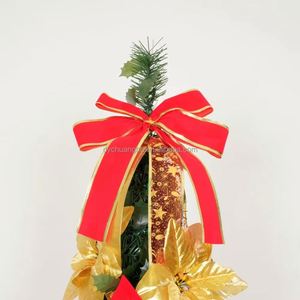 Árbol de Navidad de PVC con Luces LED de Alta Calidad, Diseño de Piñas, Lazos y Copos de Nieve para Decoraciones Festivas del Hogar - Product Image 3