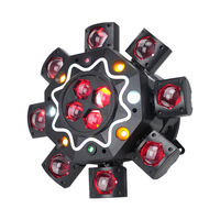 Projecteur LED RGBW à huit bras avec contrôle DMX512 pour parcs à thème - Puissance et flexibilité multidimensionnelles