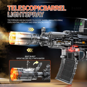 2025 nuevo diseño al aire libre e Interior juegos de tiro fresco efecto de luz y sonido negro plástico eléctrico AK pistola máquina juguetes para niños - Product Image 3