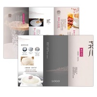 Impression de brochures de luxe personnalisées, papier cartonné brillant, estampage à chaud, logo en relief, conception de menu d'hôtel avec papier kraft