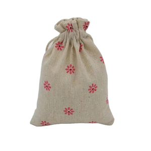 Sac à cordon en coton et lin personnalisé, petit sac de rangement en tissu pour l'organisation - Product Image 2