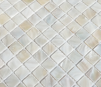 Carrelage de mosaïque de salle de bain carré blanc Shell Horse Carrelage mural de parquet moderne de 4mm pour mur intérieur à bon prix
