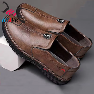 Zapatos Planos de Hombre con Parte Superior de Cuero PU, Suela de Goma, Forro de Malla, Ligeros, para Caminar, Primavera, Verano, Otoño, Estilo Slip-On - Product Image 1