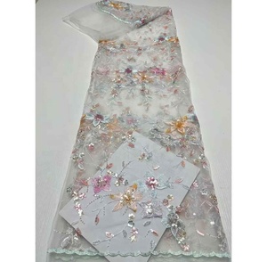 Gran oferta europea y americana, tela <span class=keywords><strong>de</strong></span> encaje <span class=keywords><strong>de</strong></span> tul blanco, Material <span class=keywords><strong>de</strong></span> vestido, encaje <span class=keywords><strong>de</strong></span> lentejuelas, <span class=keywords><strong>ropa</strong></span> <span class=keywords><strong>de</strong></span> encaje francés para <span class=keywords><strong>ropa</strong></span> <span class=keywords><strong>de</strong></span> costura - Product Image 1