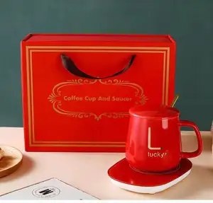 便宜的工厂价格骨瓷圣诞老人手柄盖定制标志12盎司咖啡杯泡泡送货陶瓷礼品杯