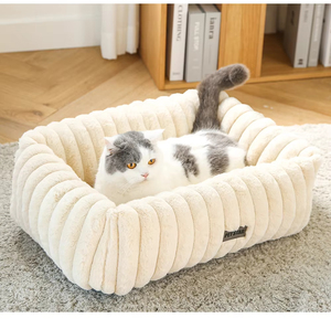 Washable Orthopedic Dog <b>Bed</b> with Removable Cover Square Thickened Soft Calming Sleeping Puppy <b>Bed</b> Indoor - Product Image 1