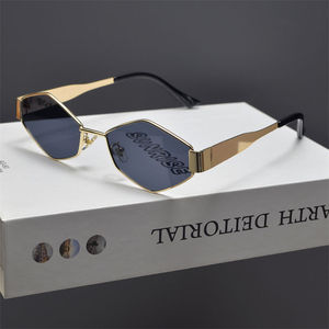 Modern Retro Rhomboid High-grade <b>Sunglasses</b> Sunblock <b>Sunglasses</b> Street Shot Metal <b>Sunglasses</b> - Product Image 1