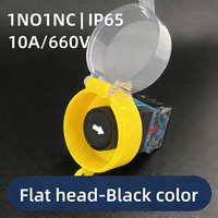 Bouton-poussoir 22mm fléché, 1NO1NC, 10A 660V, LA38, plastique IP65, momentané, pour ascenseurs