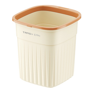Trash Can Square Creamy Style Large Capacity Indoor Use - Product Image 3