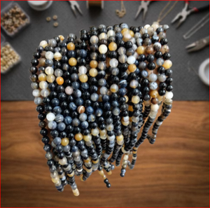 Œil de tigre naturel Sulemani, taille brillante, multicolore, 8 mm, œil de chat, certifié par un tiers, pour la fabrication de bijoux, bracelet et collier DIY - Product Image 5