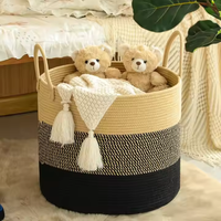 Panier de pot de fleur tissé simple décoration de la maison panier à linge sale boîte de rangement panier à linge