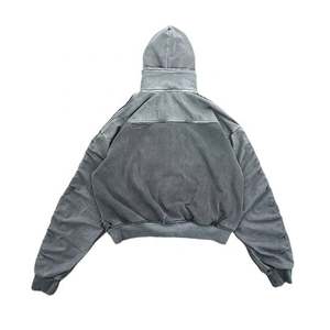 Sudadera con capucha y cremallera lavada vintage personalizada para hombre chaqueta con capucha de gran tamaño de algodón pesado 100% para estilo informal de invierno - Product Image 2