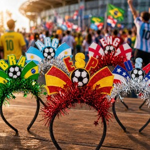 Accesorios para Fanáticos <span class=keywords><strong>de</strong></span> la Copa Mundial <span class=keywords><strong>de</strong></span> Fútbol 2026, Diadema con Bandera <span class=keywords><strong>de</strong></span> la Selección Nacional, Aro para el Cabello <span class=keywords><strong>de</strong></span> Animadora, Artículos para Aficionados - Product Image 5
