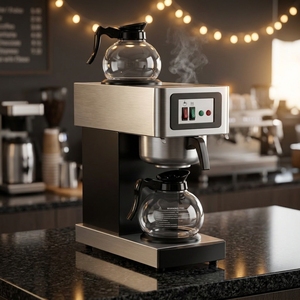 Cafetera Comercial de Goteo de Acero Inoxidable, Cafetera Automática con Función de Mantener Caliente para Hotel, Restaurante, Oficina - Product Image 1