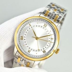 Montre mécanique automatique pour homme de qualité supérieure avec logo OEM, aiguille en forme de croissant, calendrier et chiffres romains - Product Image 2