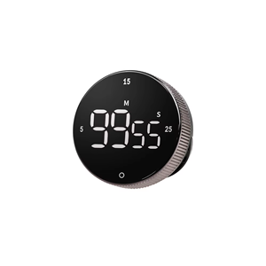 Minuteur de cuisine numérique rotatif en plastique avec affichage LED, support magnétique, alarme sonore puissante et boutons de raccourci pour la cuisson (<span class=keywords><strong>5</strong></span>/15/25 <span class=keywords><strong>min</strong></span>) - Product Image 5