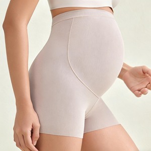 YIYI High Waist Stretch Butt Lifting Maternity Support Pants Seamless Lightweight Maternity <strong>Shorts</strong> Breathable Maternity Bottoms - Product Image 3