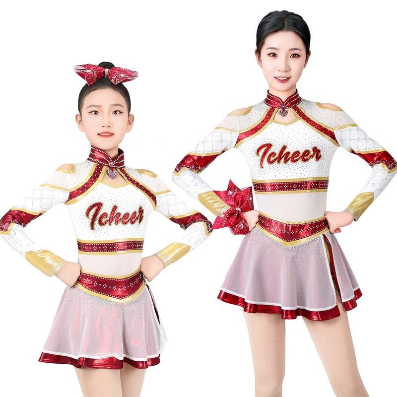 Moisture Wicking Custom Cheerleading Uniforms Adults