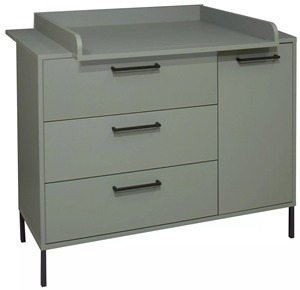 <span class=keywords><strong>Table</strong></span> <span class=keywords><strong>à</strong></span> <span class=keywords><strong>langer</strong></span> en bois moderne certifiée ASTM EN12221 CARB P2 <span class=keywords><strong>3</strong></span> <span class=keywords><strong>tiroirs</strong></span> 1 porte PB pour bébé - Product Image 4