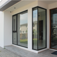 Fenêtre panoramique sur mesure avec double vitrage isolant trempé pour villa, maison résidentielle, extérieur, fenêtre fixe en aluminium
