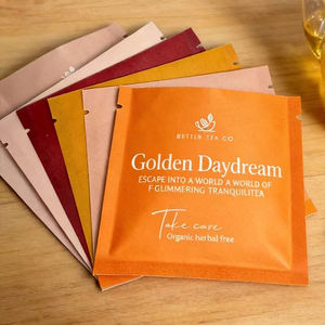 Custom 3 Side Seal Pouch Herbal Tea Packaging Sachet Packaging Tear Notch Pouch <b>Bag</b> - Product Image 4