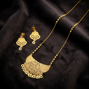 Wholesale 14K18K24K Gold Filled Dubai Style Jewelry Set Fashion <b>Necklaces</b> Traditional Turkish Design <b>Long</b> Wedding Jewelry Set - Product Image 3