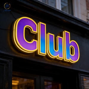 ป้ายไฟ LED RGB 3 มิติ แบบกำหนดเองได้ ป้ายไฟ LED สีสันสดใส ตั้งโปรแกรมได้ สำหรับโฆษณา ตัวอักษร โลโก้ ไฟสำหรับบาร์ ปาร์ตี้ ธุรกิจกลางแจ้ง ร้านค้า - Product Image 6